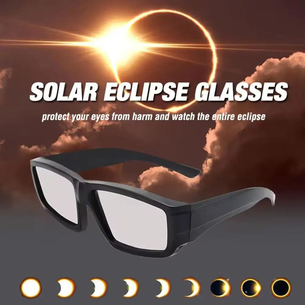 Lunettes de soleil éclipse ultra-légères, lunettes solaires ignorantes, lunettes de soleil confortables pour une visualisation sûre du soleil, couleur unie, 10 pièces