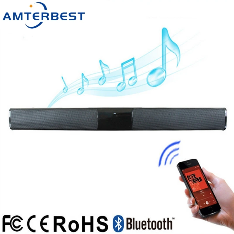 

AMTERBEST Portable Wireless Bluetooth Speaker 3D Stereo Sound Bar Musica TV Del Computer Altoparlanti Support 3.5mm TF USB