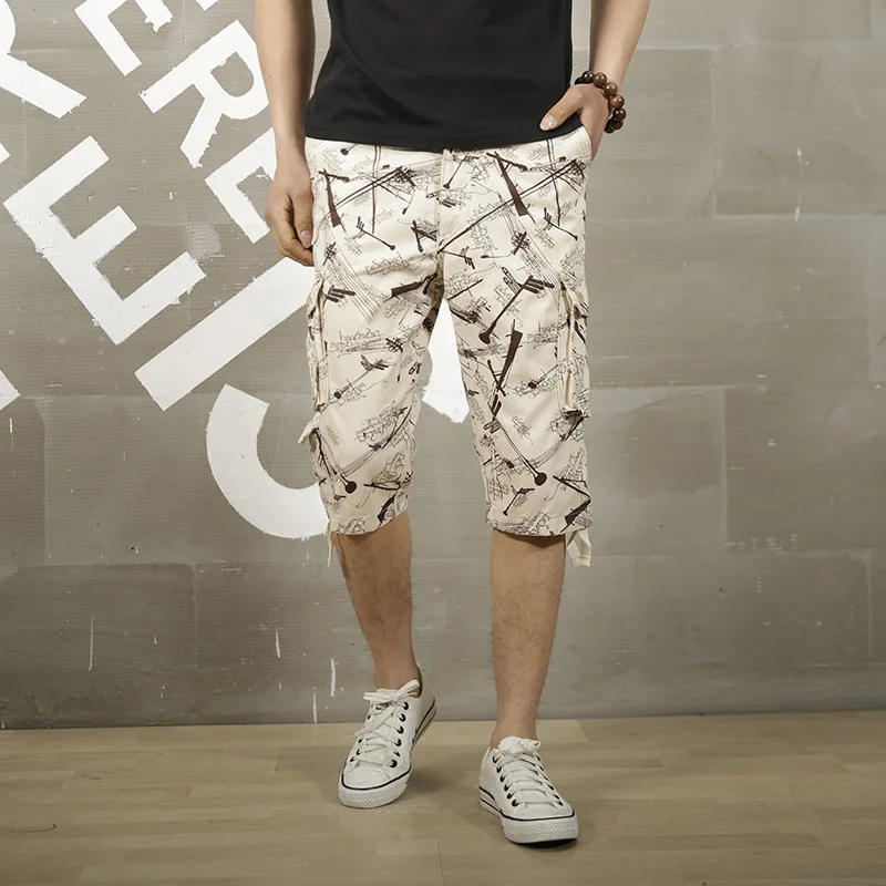 

Summer Men's Cargo Beach Shorts Casual Hot Breeches Camouflage Camo Baggy Multi Pocket Military Short Pants Male Tactical Shorts