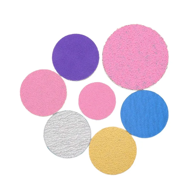 5가지 색상 샌딩페이퍼 50개입 페디큐어 발 관리 도구 15mm 20mm 25mm 35mm 네일 드릴 비트 디스크 살롱 굳은살 교체용