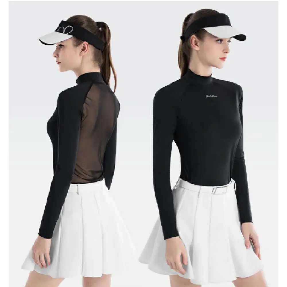 PGM Women High Elastic Golf Shirt Ladies Breathable Full Sleeve T-shirt Women Quick Dry Soft Workout Tops Sport Golf Wear