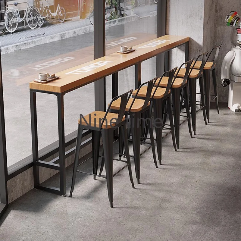 

High Kitchen Table Restaurant Rectangular Retro Coffee Furniture Bar Salon Bartender Counter Beistelltisch Countertop Modern