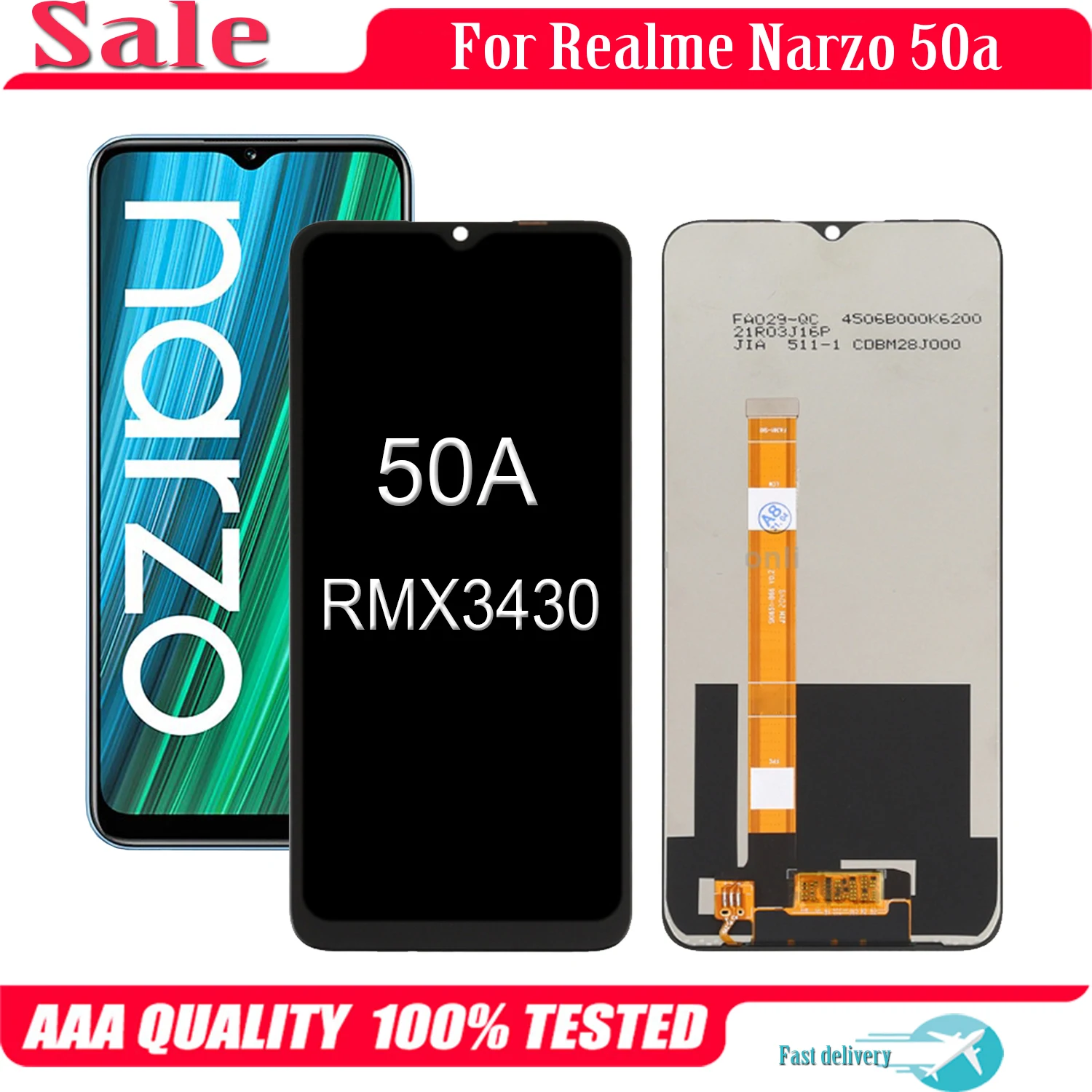 For-Realme-Narzo-50A-RMX3430-LCD-Display-Touch-Screen-Replacement ...
