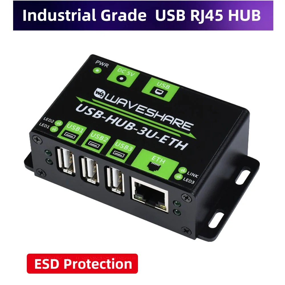 Cubo multifuncional de usb da categoria industrial que estende 3 x