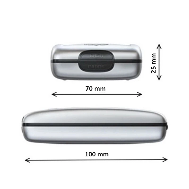 Men Metal Smart Card Holder Bankcard Blocking Hard Case Short Wallet Male Credit Card RFID Safe Anti-theft Scanning Protect 6