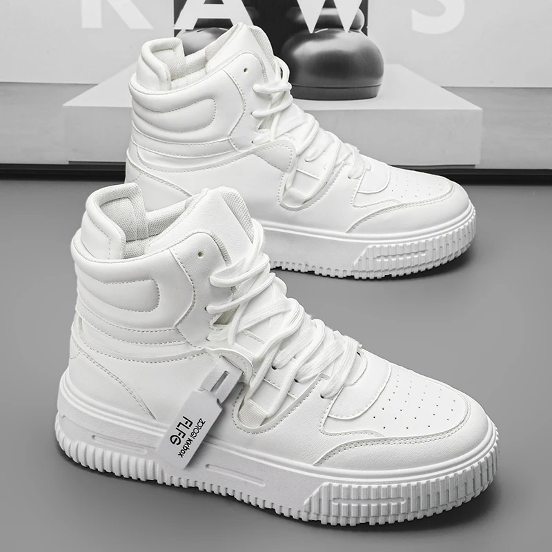 Autumn and winter high top men's shoes, trendy board shoes, versatile sports and leisure shoes for teenagers 3