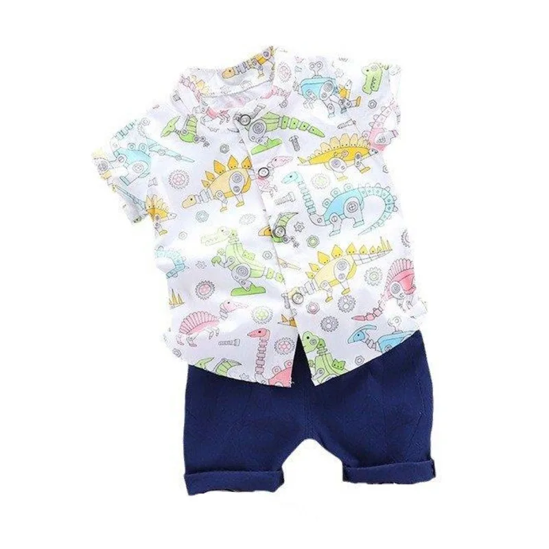 

New Summer Fashion Baby Clothes Suit Children Boys Cartoon Shirt Shorts 2Pcs/Sets Infant Outfits Toddler Costume Kids Tracksuits