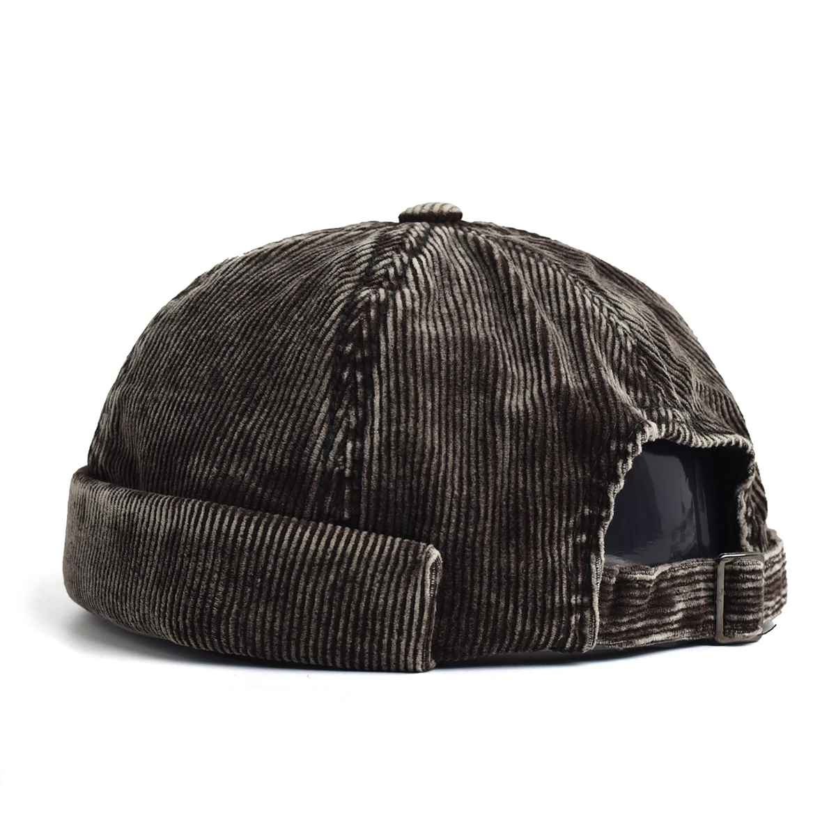 Unisex Cord Einfarbig Brimless Caps für Männer Frauen Streetwear Hip Hop Hüte Retro Beanie Docker Caps Einstellbare Kuppel Hüte