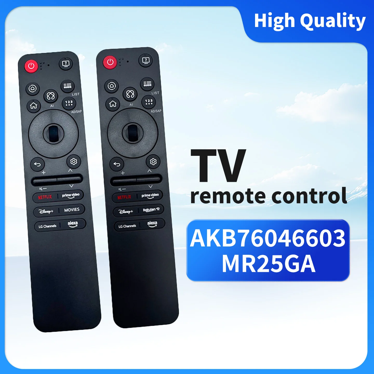 LG TV용 새 제품 MR25GA AKB76046603 리모컨(음성 기능 없음) - 직접 교체 가능한 리모컨, 프로그래밍 필요 없음