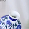 DXUIALOI Chinese antique mini applique small vase ceramic crafts living room desktop hydroponic vase home decoration 4