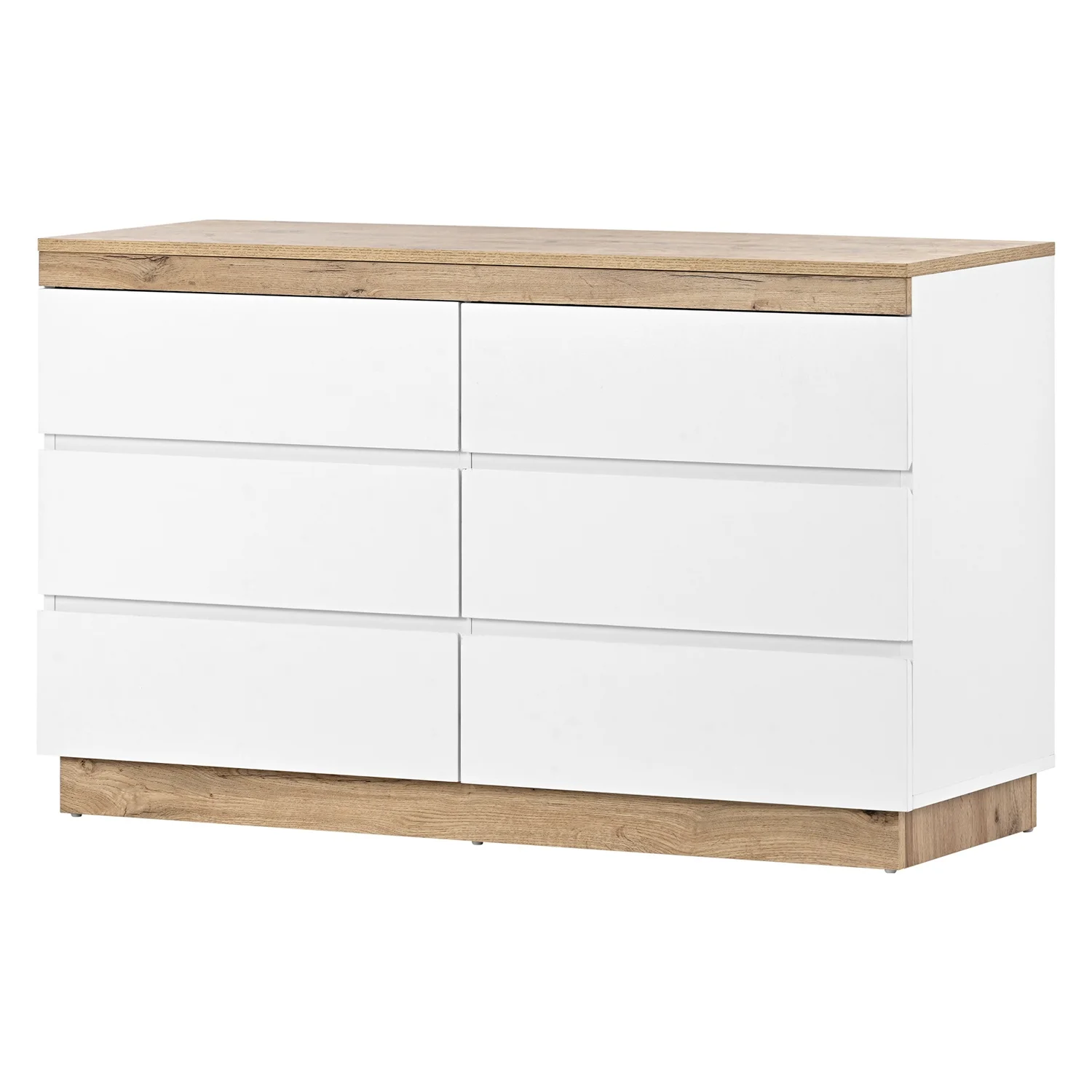 White Cabinet Clothes Dresser Wood Oak Storage Drawers Wardrobe Chest Closet TV Cabinet for Hallway Bedroom Living Room – Detail 9