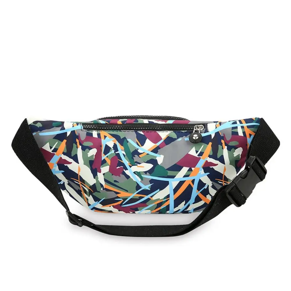 Mode Blumenmuster Hüft tasche wasserdichte Multi-Pocket Brusttasche Nylon große Kapazität Gürtel tasche – Detail 9