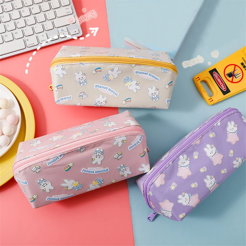 Pencil Case Lapiceras Estuche Escolar Rabbit Pencil Box Cute Pouch Pen Case  Japanese School Stationery Aesthetic Kawai Kalemlik - Pencil Cases -  AliExpress