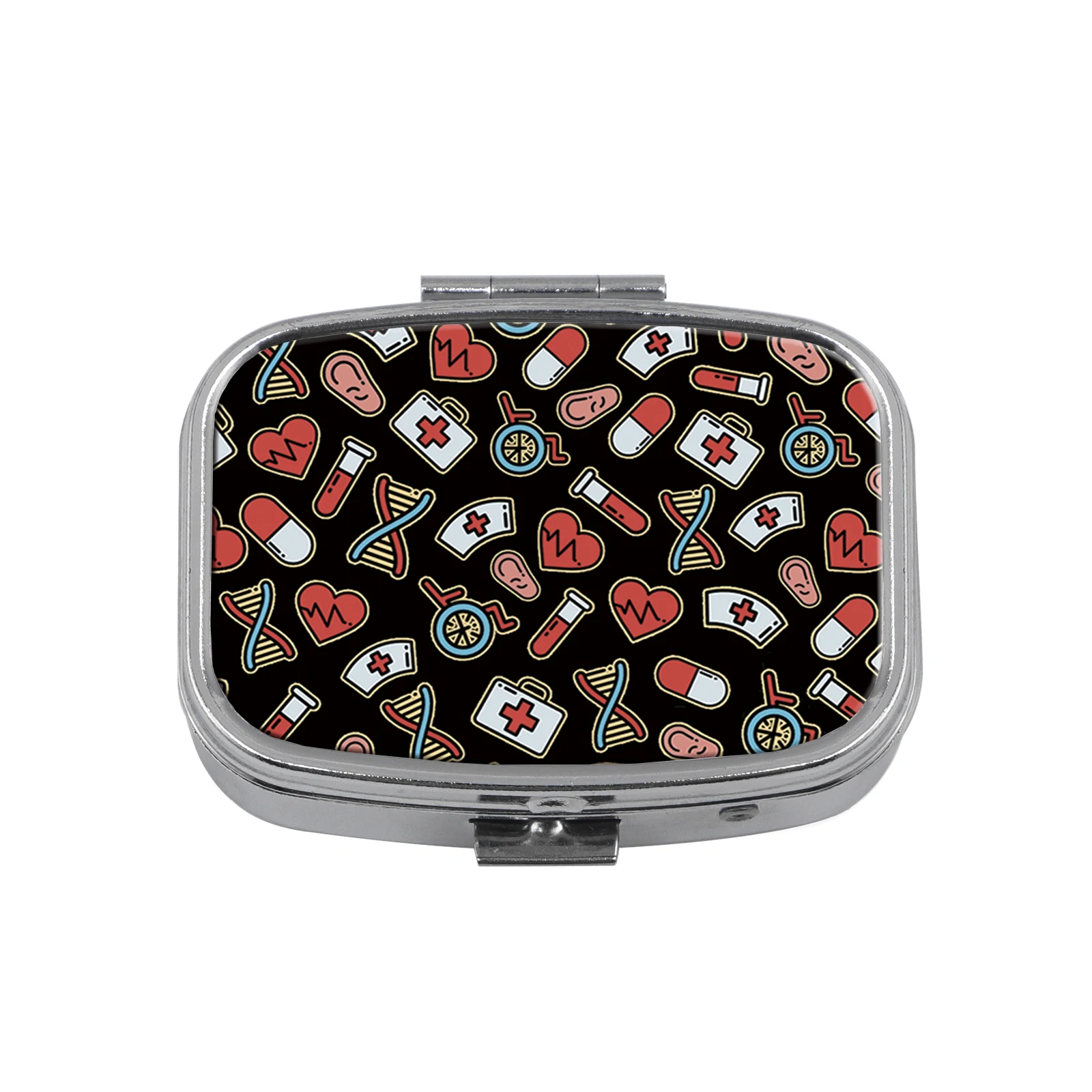 Mini Portable Cartoon Animal Pill Organizer with Multi-Grid Storage