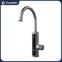 Fudeer robinet de chauffe-eau électrique de cuisine 3400W 220V robinet de chauffage insant Geyser de chauffage d'eau sans réservoir avec affichage numérique 1