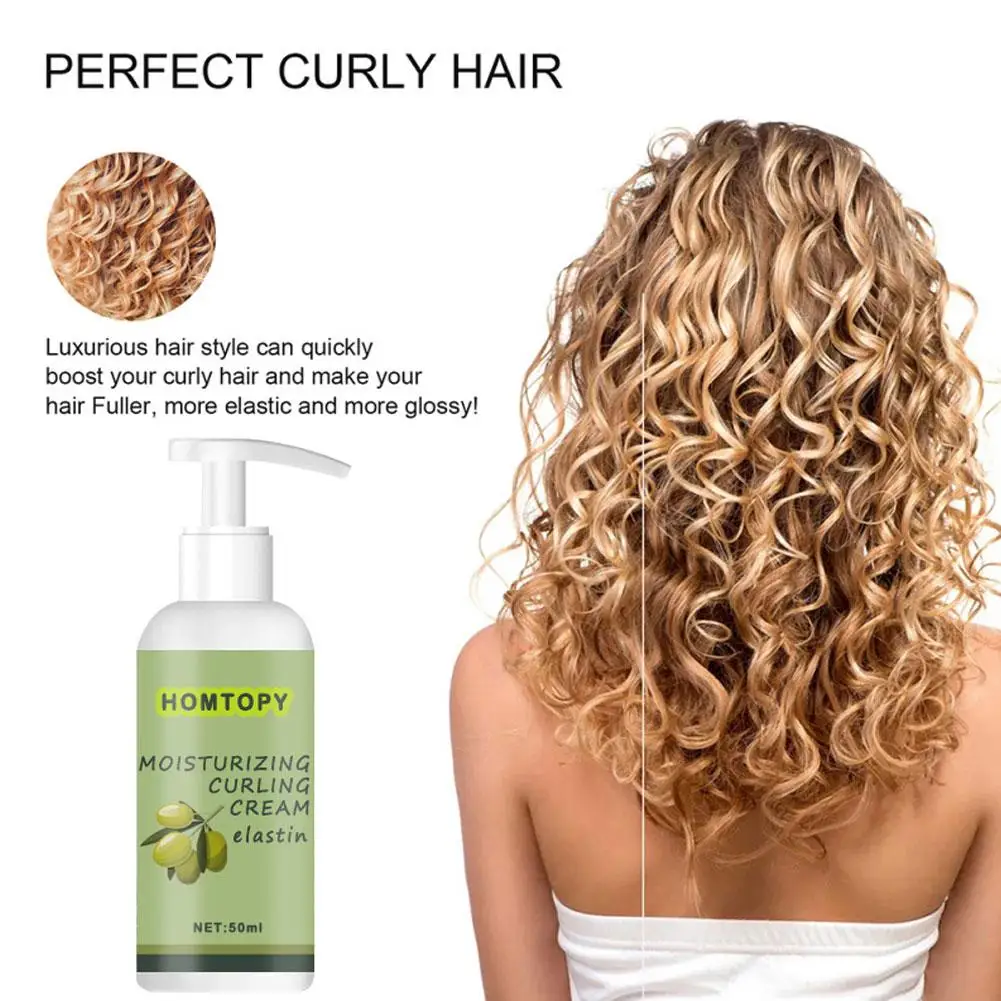 Hair Volumizing Cream Hair Conditioner Volume Lift Curly Elastin 50ml Nourishing Care Styling Defining Curl Cream U4R1