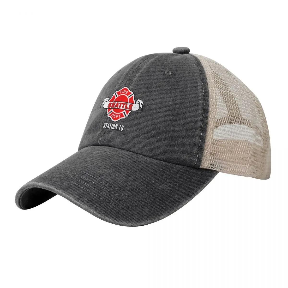 

Fire Fighter Cowboy Mesh Baseball Cap Golf Wear Sun Cap Fashion Beach Hats Woman Men's