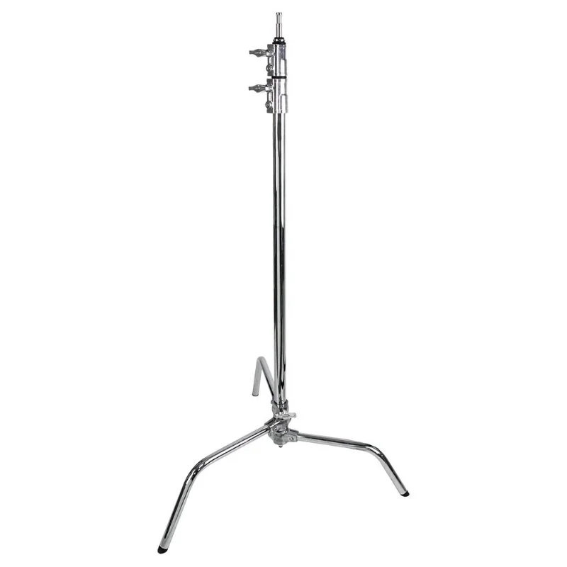 KUPO 20" Master C-Stand W/ Sliding Legs Maximum Height 199cm/78.3" W/ 5/8&rdquo; (16mm) Baby Stud CS-20M Silver/ CS-20MB Black