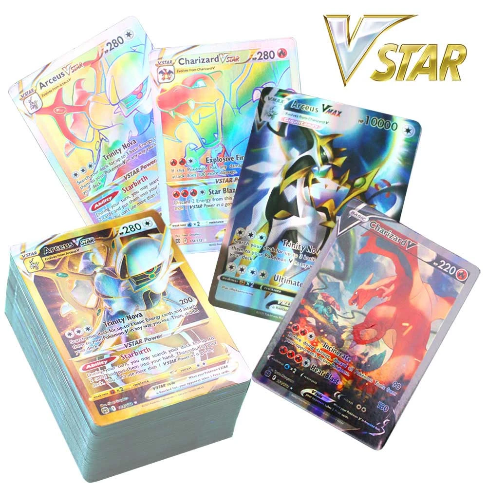 Onschuld Deskundige Bacteriën Holographic Pokemon Cards Vstar Vmax GX in English Letter with Rainbow  Arceus Shiny Charizard Kids Gift ASTROS Brillantes|Game Collection Cards| -  AliExpress