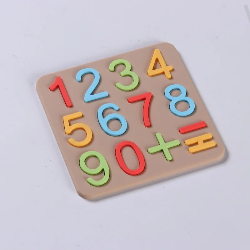실리콘 숫자 퍼즐 식품 등급 실리콘 창의력 개발 어린이 조기 학습 퍼즐 보드 교육용 장난감 숫자 퍼즐