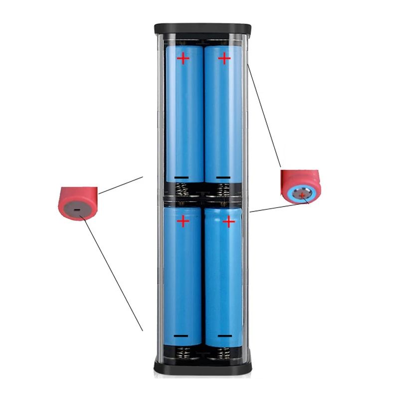 Battery Charger Power Bank Case PD 20W DIY for 8PCS 18650 Polymer 30000mA Battery