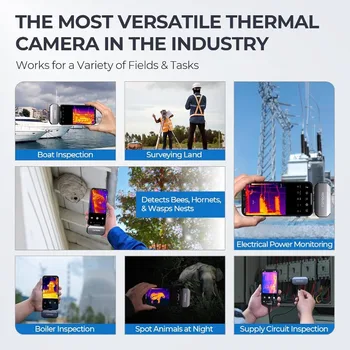 TOPDON TC002 Thermal Camera for iOS (iPhone & iPad), 256 x 192 IR High Resolution, can Video Recording, 40mk Thermal Sensitivity 5