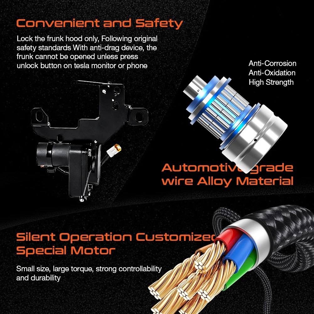 SATONIC テスラモデル3（〜2021.6）用フランク電動化キット SATONIC V2 Auto Frunk Soft Closer For Tesla Model 3 & Y