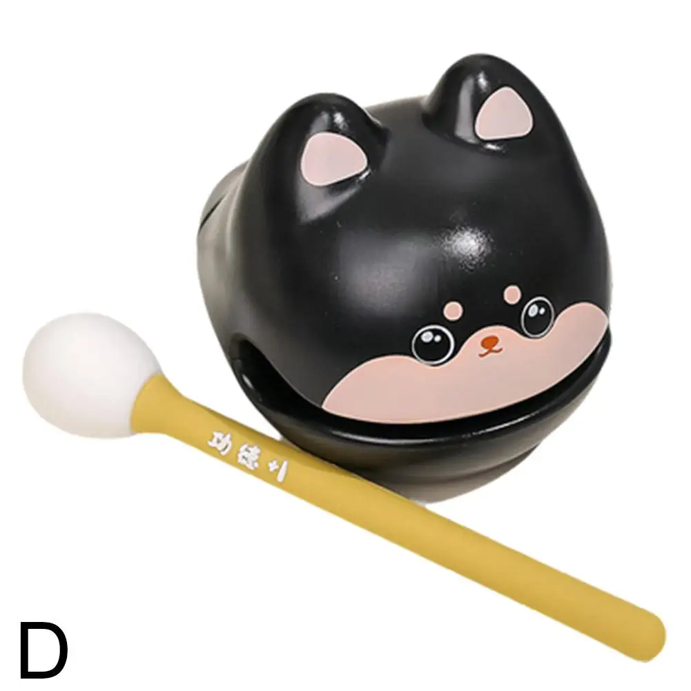 Wooden Knock Toy Percussion Soundmaking Fish Fortunate Cat Figurines Instrument Wooden Gift