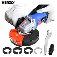 HERZO 5inch Angle Grinder with Dust Shroud 2pcs Grinding Kit DIY Dustless Tools 1
