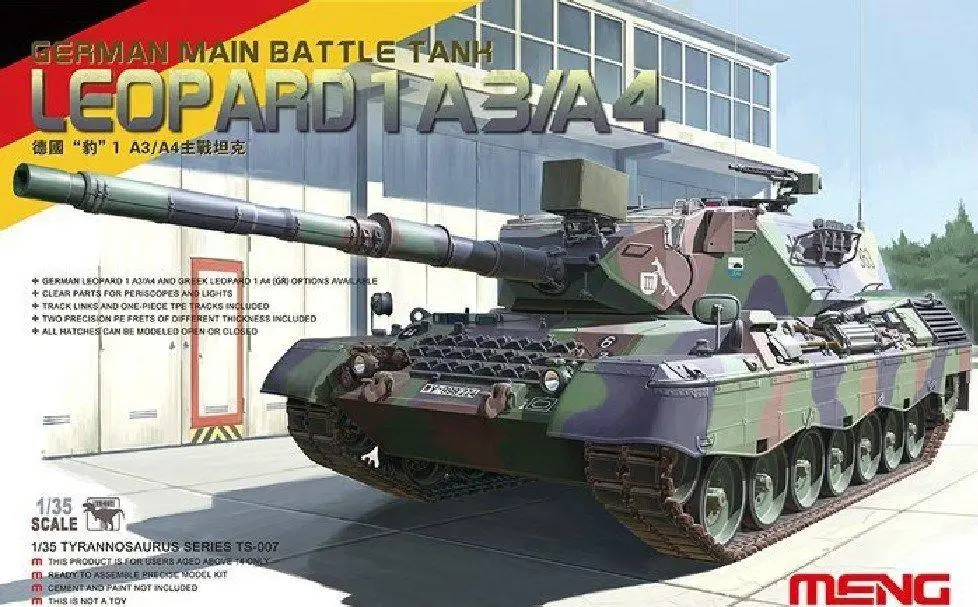 

Мэн TS-007 модель 1/35 Немецкий основной боевой танк Леопард 1A3/A4 новый бренд