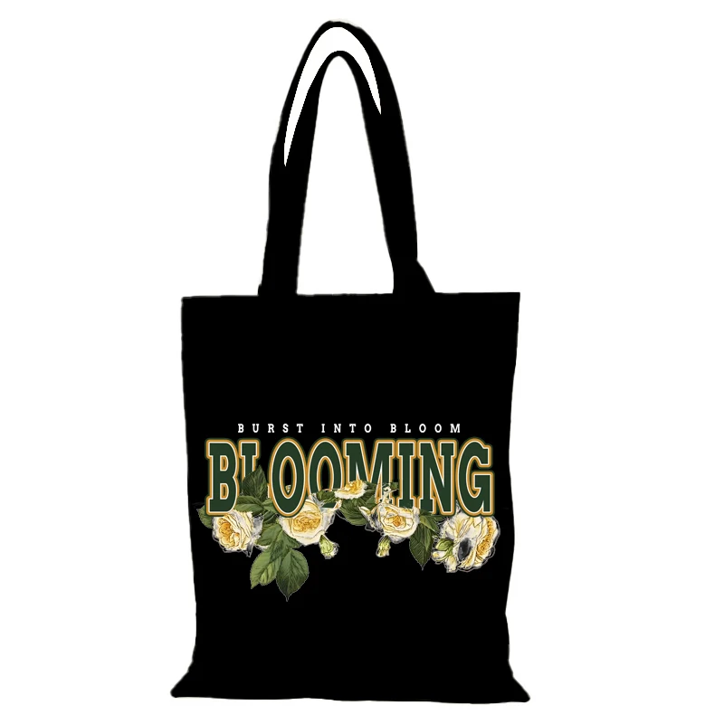 Canvas-Einkaufstasche, Blumen, Freizeit, Mode, Damentaschen, Damen-Umhängetasche, Handtaschen, Öko-Shopper, Einkaufen, Strandtuch, Handtasche, das Neue – Detail 9