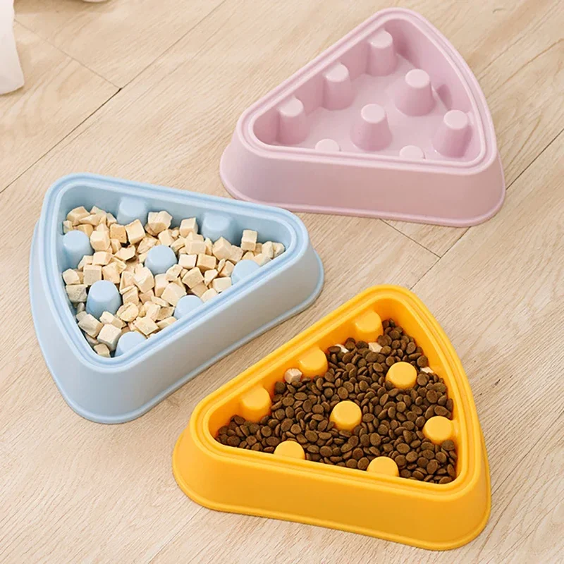 Pet Feeding Bowl Cartoon Pizza Shape Dogs Slow Food Durable Feeder Puppy Puzzle Anti-choking Non-slip Cats Bowl Pet Supplies