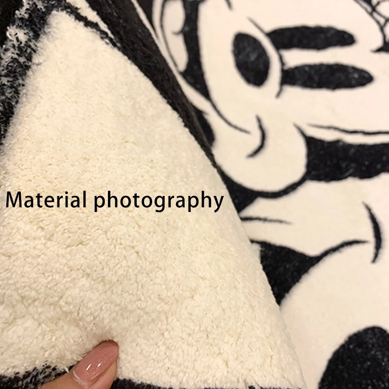Mickey Mouse Disney Cushion Anime Bathroom Non-slip Mat Kawaii Faux Cashmere Absorbent Carpets Living Room Bathroom Mat Carpet 3