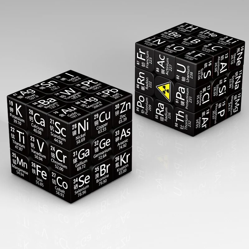 Magic Cube Puzzle Puzzle Cube Educational Toys Magic Puzzle Toy Puzzle Toys 3x3x3 Magic Puzzle Cube Math Chemistry Element Physical Kids Puzzle Cube with Base Magico Cubo Children's Gifts Educational Toys