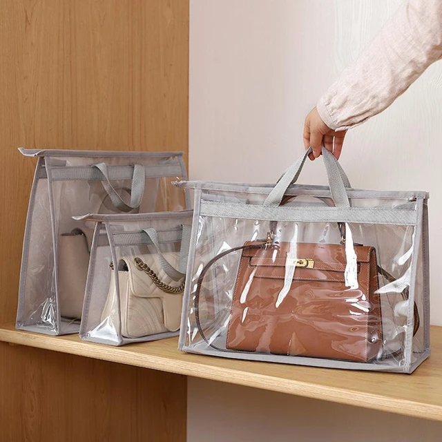 Handbag Dust Bag Transparent Wallet Storage Organizer, Transparent