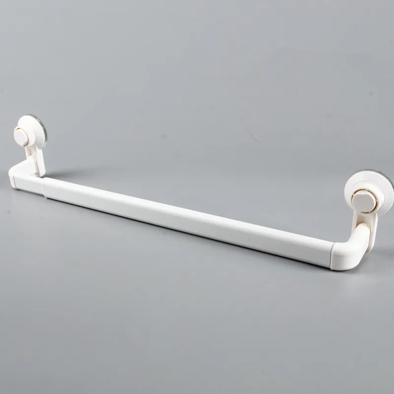 Toilet Vacuum Suction Cup Towel Rack Bathroom Non-punching Single Towel Rack Retractable 82 to 52 cm Storage Rod