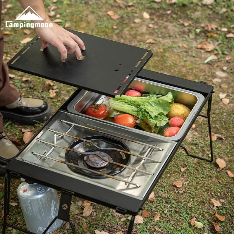 CAMPINGMOON CK-26 IGT Unit 1 Sink Camping 304 Stainless Steel Dishwashing Sink Multi Functional Water Storage Basin