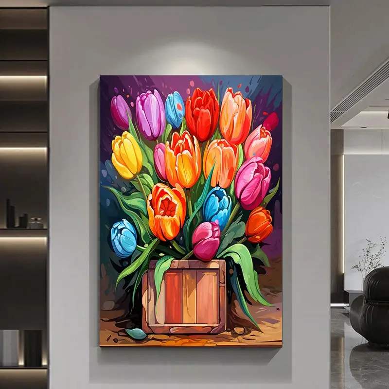Dipinto di fenice: olio su tela impasto - Arte di uccelli infuocati 12 x 8 pollici - Italia