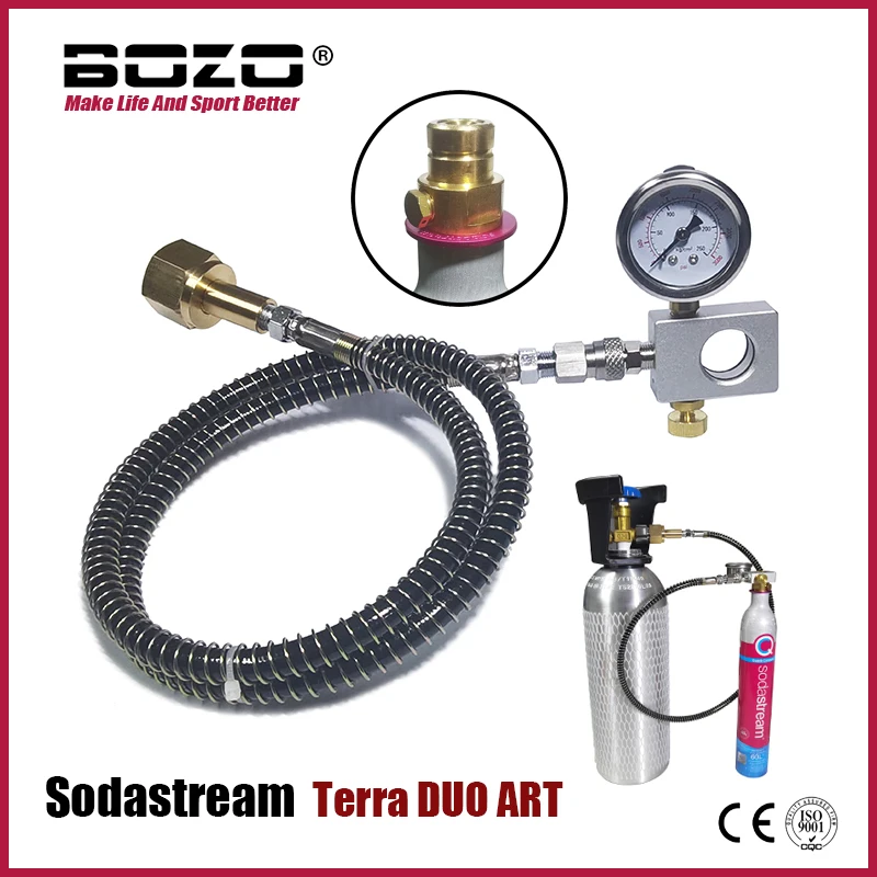 Kit Adattatore Soda Terra DUO Art - Attacco Rapido Per Bombola CO2 Esterna W21.8-14