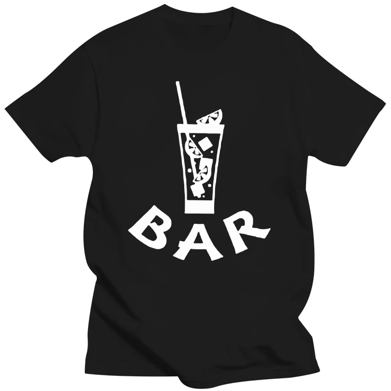 New Men Shirt 2019 Summer Tops Uomo Slim Fit Bar Barman Cocktail Pub Locale Drink Bartender Shakert Funny Shirts