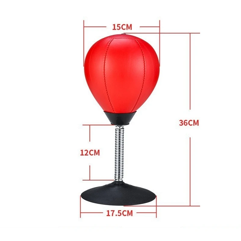 Stress Buster Desktop Punching Ball With Suctions, Inflatable Stress Relief Boxing Ball Muay Tai MMA Exercise Sports Equipment