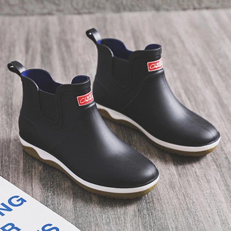 Waterproof Fishing Hunting Rain Boots Non-slip Short Tube Working Boots Outdoor Men Women Rubber Water