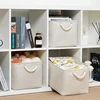 Foldable Linen Fabric Storage Baskets kids toys organizer Clothes and sundries storage box Laundry Basket 5