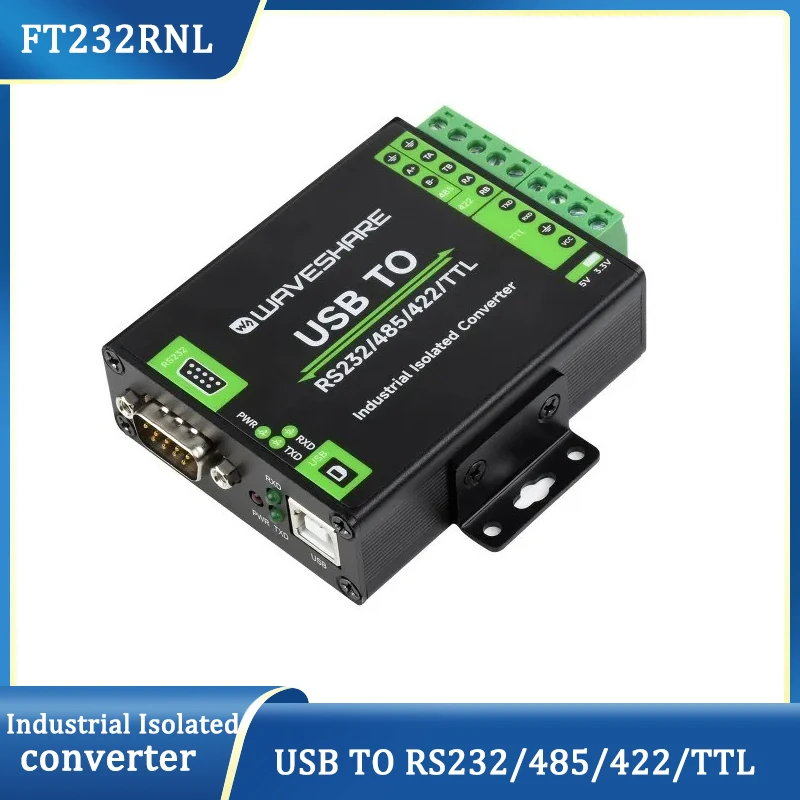 

USB TO RS232/485/422/TTL Adapter Original FT232RNL Safer Industrial Isolation Converter for Mac Windows Linux Android OS