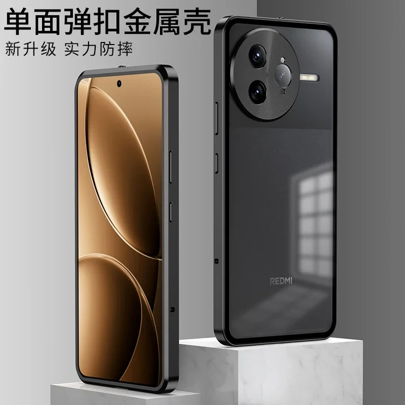 Luxury Aluminum Alloy Bumper Frame Magnet Metal Back Cover Phone Case