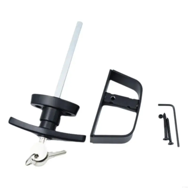 P8DA Shed Door Lock set Multifunction Long Handle Lock with Key for Easy Installation