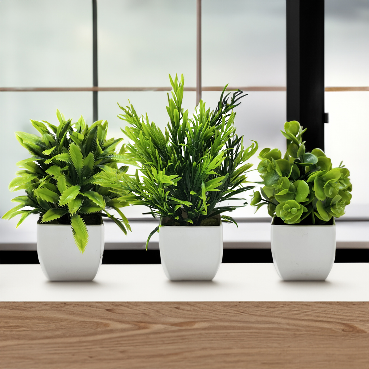  Artificial Plant Tree Window Sill Office Table Desktop Decoration Plastic Garden Fake Plant Potted Home Decor Potted Ornaments 