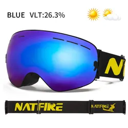 Premium Anti-Fog UV Protection Ski & Snowboard Goggles (Blue)