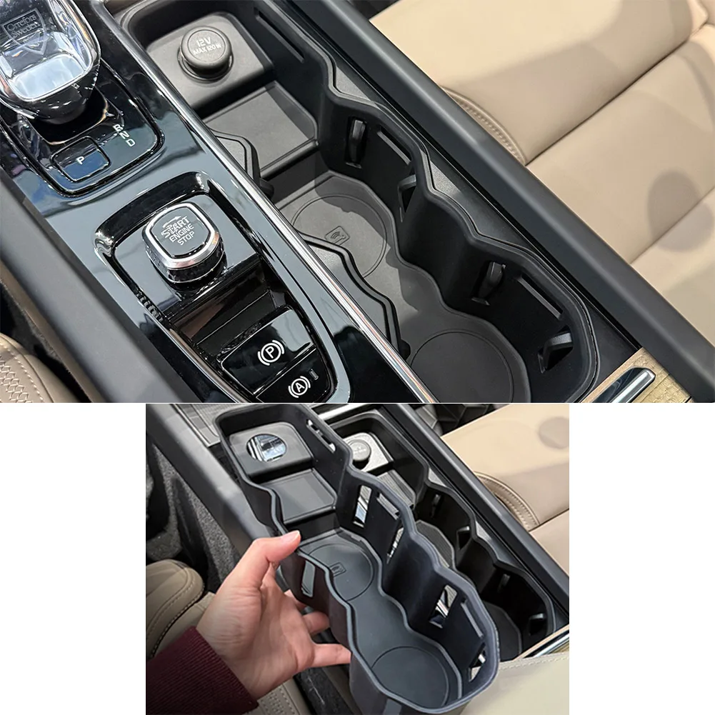 볼보 XC60 2026용 차량 실내 센터 콘솔 후면 컵홀더 수납함 (물컵 및 기타 소품용)