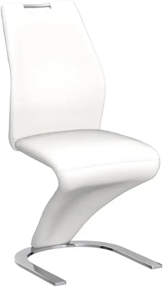 Mermaid Dining Chairs Set of 4, Modern Kitchen Dining Room Chairs Armless Upholstered Side Chairs in PU Leather Cushion Seat